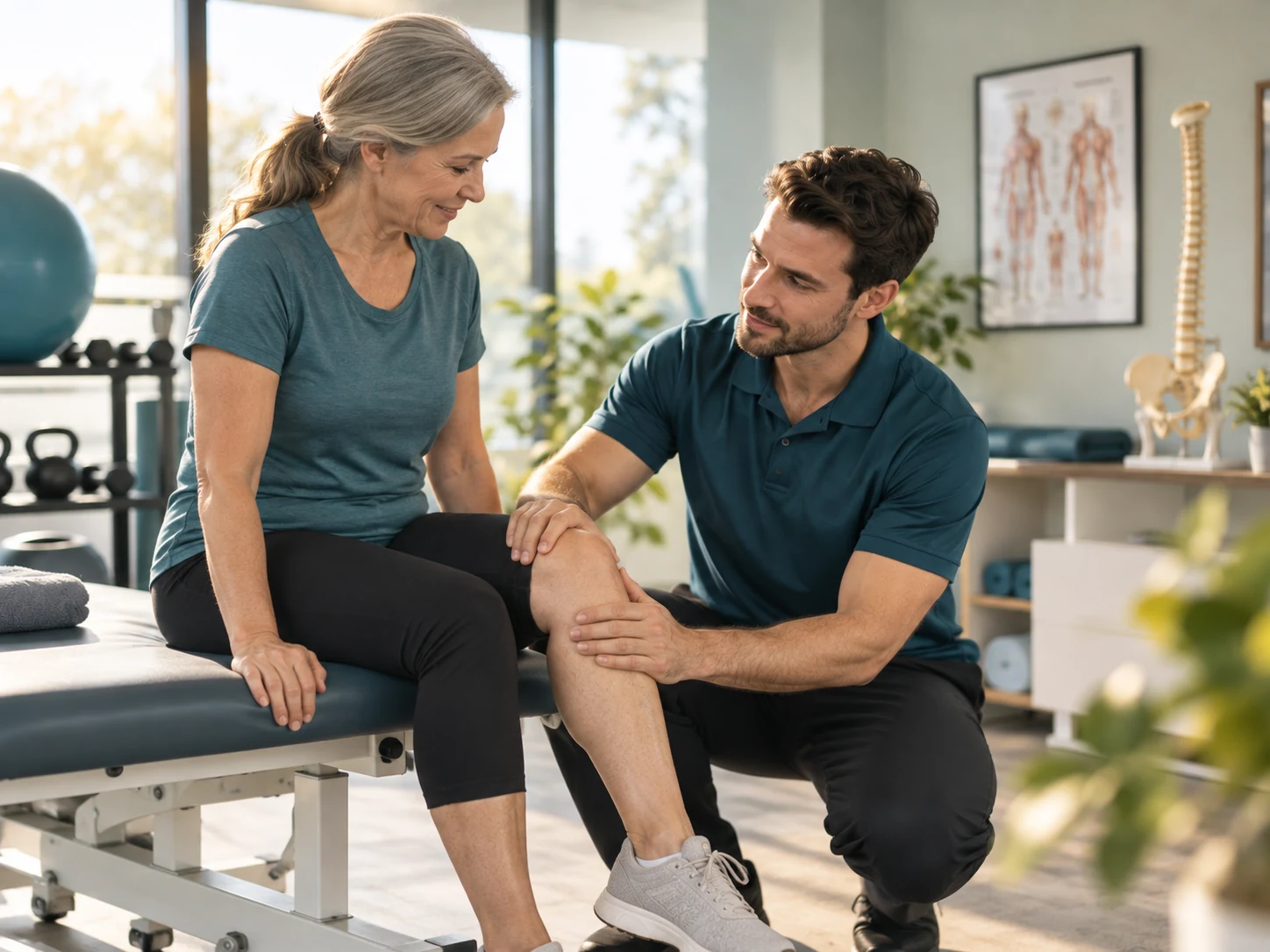 Physiotherapy assessment for knee discomfort