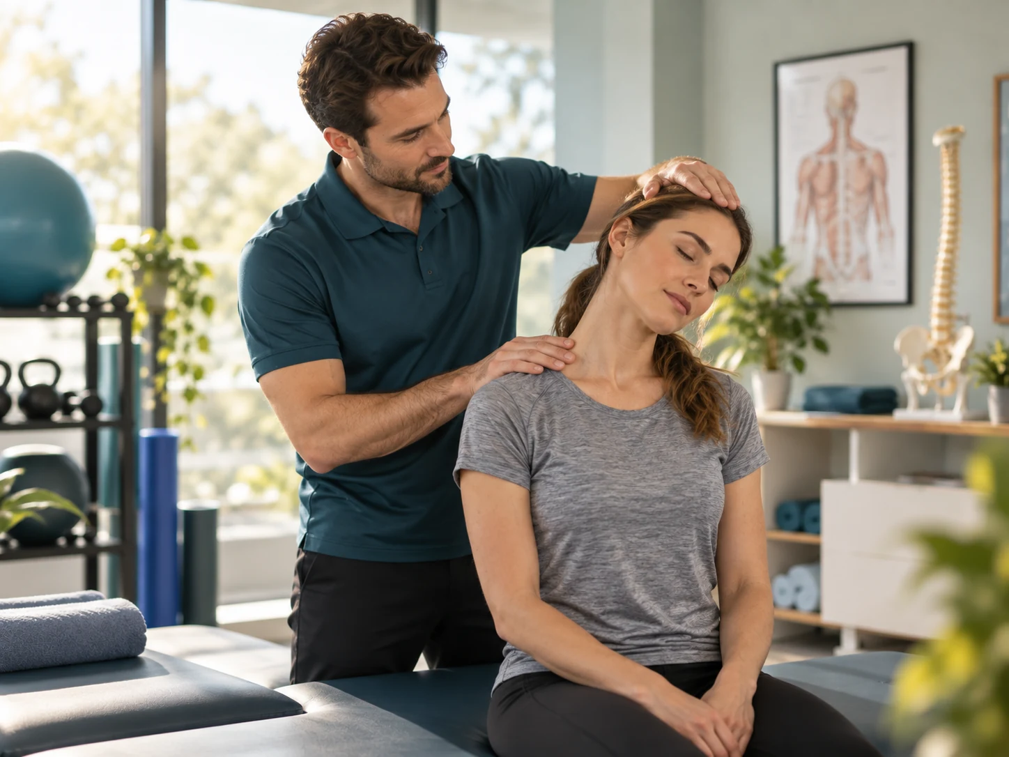 Physiotherapy care for neck pain